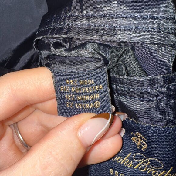 Brooks Brothers BROOKSCOOL Wool Blend Blazer - Black 43L - Picture 9 of 9